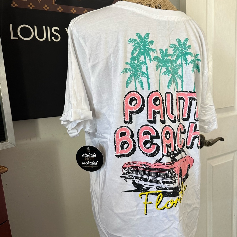 🆕Attitude Not Included Palm Beach Florida T-Shirt - Picture 10 of 15